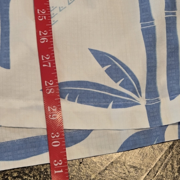 Quiksilver Waterman Men's XL Blue on White Printed Botanical Tropical Shirt - Picture 9 of 16